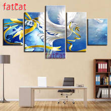 FATCAT-pintura de diamante de la paloma de la paz, 5 piezas, bordado de diamantes redondos cuadrados, animales, costura, decoración del hogar AE1421 2024 - compra barato