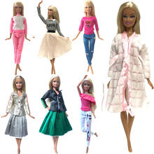 NK-vestido de muñeca a la moda, camisa Multicolor, falda hecha a mano, ropa informal diaria, accesorios para Barbie, juguetes para muñecas JJ, 1 ud. 2024 - compra barato