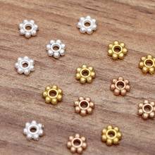 REGELIN  200pcs kc gold/silver/gold Color Daisy Flower Spacers bead Metal  Spacer Beads for Jewelry Making hole is 2mm 2024 - buy cheap