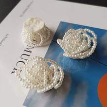 Parches de flores de perlas en 3D para ropa, apliques con lentejuelas y diamantes de imitación, DIY, 1 unidad 2024 - compra barato