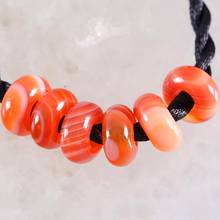 5Pcs Big Hole Beads Natural Stone Orange red Onyx 12mm Spacer Bead for Men Women DIY Jewelry Making Earring Ring Gem Bead K1015 2024 - buy cheap