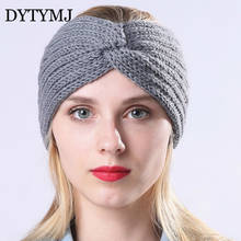 DYTMYJ-gorro de punto con cola de caballo para mujer, gorro de invierno, banda trenzada para el pelo, cálido, nudo trenzado en la oreja 2024 - compra barato