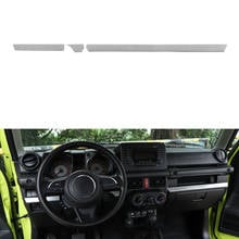 For Suzuki Jimny 2019+ Car Dashboard Central Console Decoration Strips Trim Stickers Aluminum Alloy Auto Molding Styling 3Pcs 2024 - buy cheap