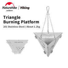 Naturehike plataforma de queima triangular, forno de suspensão para acampamento, 700g de aço inoxidável, ultraleve, quente para atividades ao ar livre 2024 - compre barato