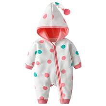 Winter Newborn Infant Baby Girls Boys Colorful Dot Printed Long Sleeve Zipper Hooded Romper Jumpsuit Playsuit Outfits Clothes#g4 2024 - buy cheap