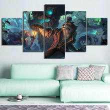 Canvas Painting Home Decor Picture Modern 5 Panel Strategy Card Game HearthStone Heroes Of Warcraft Printed Poster Wall Art Boy' 2024 - buy cheap