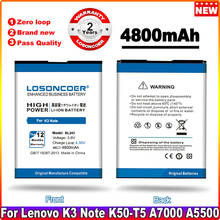 Аккумулятор LOSONCOER 4600 мАч BL243 для Lenovo K3 Note K50-T5 A7000 A5500 A7600 A5600 A7600-M + быстрое поступление 2024 - купить недорого