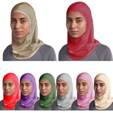 Мусульманский женский хиджаб из модального хлопка с полным покрытием, шарф, шарф, Амира, головной убор, мусульманский тюрбан 2024 - купить недорого