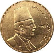 24-K Gold plated Egypt 1922 - Fuad I Kingdom gold Coin copy 36MM 2024 - buy cheap