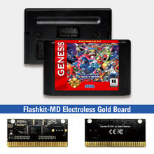 Rockman x3 - USA метки Flashkit MD никелевое золото схема на основе печатной платы для Sega Genesis Megadrive игровая консоль 2024 - купить недорого