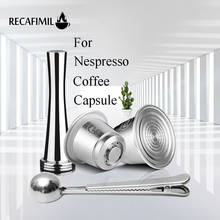 Cápsula de café recarregável aço inoxidável filtro pod espresso xícara de café para inissia c40 & d40 mahicne acessórios de cozinha 2024 - compre barato