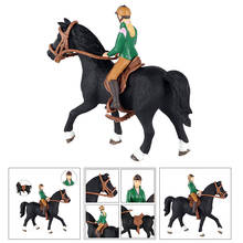 Коллекционная пластиковая игрушечная ферма, раскрашенная фигурка лошади фигурка верховой езды 2024 - купить недорого
