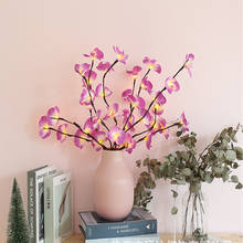 Luz LED de noche para decoración de jardín, florero de Navidad, rama de orquídeas, luz de relleno, lámpara de mesa, mesita de noche, dormitorio 2024 - compra barato