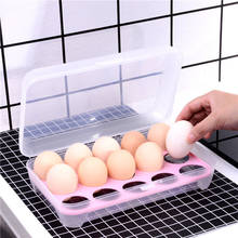 15 ячеек, кухонный холодильник, однослойная коробка для яиц, коробка для хранения, практичная, креативная, домашняя, портативная, пластиковая коробка для хранения еды для пикника 2024 - купить недорого