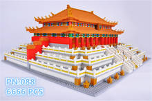 YZ-bloques de construcción del palacio imperial para niños, juguete de ladrillos para armar ciudad forjada, con diamantes de imitación de China, ideal para regalo, más de 6666 piezas 2024 - compra barato