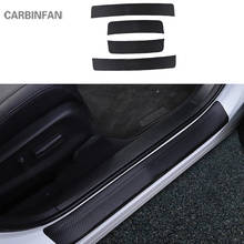 4Pcs Carbon Fiber Vinyl Sticker Door sill guard Interior Car Accessories Door Plate Stickers For Honda Fit Jazz GK5 2014-2019 2024 - buy cheap
