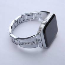 Diamond strap for Apple Watch Band 44mm 42mm 40mm 38mm Metal Bracelet for iwatch band 5 4 3 2 1 Stainless Steel strap 2024 - buy cheap