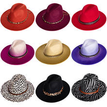 Sombreros Fedora de estilo británico clásico para hombre y mujer, gorra de Panamá de ala ancha, vestido de Jazz, informal, Moda de Primavera y otoño, Jedi. Wang 2024 - compra barato