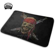 Crânio 3d macio antiderrapante tapete tapete almofada piratas do caribe pirata johnny depp capitão jack sparrow jack sparrow 2024 - compre barato