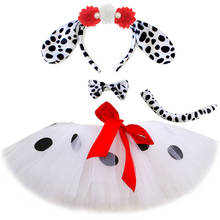 White Dalmatian Dog Tutu Skirt Set Birthday Party Baby Girl Tutu Outfit Kids Tulle Skirt Girls Halloween Animal Costume 0-14Y 2024 - buy cheap