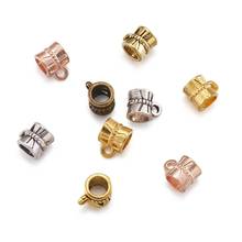 180pc 2 Styles Tibetan Alloy Column Barrel Bail Beads Slide Charm Hanger Links Bead Connector for DIY Jewelry Making Mixed Color 2024 - buy cheap