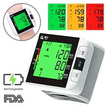 Monitor Digital de presión arterial de muñeca, esfigmomanómetro médico electrónico, tonómetro automático, tensiómetro, medidor de presión arterial 2024 - compra barato