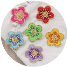 New arrival 10 pcs Golden Thread flower Embroidered patches iron on fashion hat shoe bag Motif Applique embroidery accessory diy 2024 - buy cheap