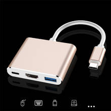 Usb c HDMI Usbc к Hdmi 3,1 адаптер конвертер Тип c к HDMI/USB 3,0/Type C адаптер Type-C концентратор Алюминий для Macbook 2024 - купить недорого