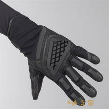 Guantes de Moto de Cuero para hombre, protección para el verano, color negro 2024 - compra barato