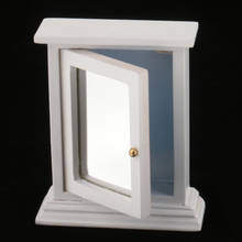 1/12 Scale White Mirror Box Dollhouse Miniature Bathroom Furniture 2024 - buy cheap