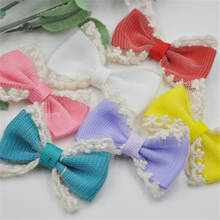 10PCS Cute Trim Grosgrain Ribbon Bows Flowers Appliques Wedding Decor B248 2024 - buy cheap