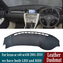Leather Dashmat Dashboard Cover Pad Dash Mat custom Carpet Car-styling Accessorie For  Lexus SC 430 SC430 G2 Z40 2001 -2010 RHD 2024 - buy cheap