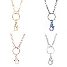 10pcs 2.5mm width 70cm stainless steel Link long Necklace Rolo Chain For Floating locket pendant DIY Jewelry Making 5 Colors 2024 - buy cheap