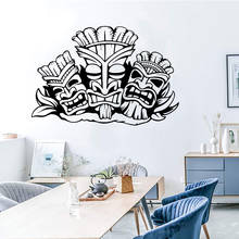 Pegatina de pared de tótem Hawaiano Aloha Hawaii Tiki Bar Playa Hotel ventana calcomanía de vinilo guardería habitación de niños decoración de arte Interior Z716 2024 - compra barato