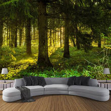 Custom Mural 3D Green Tree Forest Landscape Background Photography Wall Painting Bedroom Living Room Modern Decoration Wallpaper 2024 - buy cheap