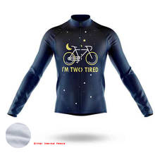 SPTGRVO 2020 зимняя флисовая велосипедная Джерси Мужская велосипедная одежда с длинным рукавом термальная велосипедная одежда Ropa Ciclismo синяя велосипедная Джерси 2024 - купить недорого