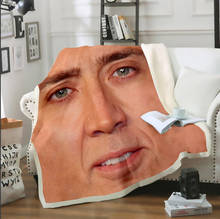 SONSPEE 3D Print Adults Kids Funny Nicolas Cage Many Faces Blanket Sofa Bed Chair Rest Bedding Home Indoor Decor Supply B110 2024 - buy cheap