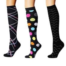 Compression Socks Fit for Rugby Basketball Yoga for varicose veins pregnancy edema Medical Nursing High Stockings EU 35-46 2024 - buy cheap