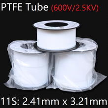 11S 2.41mm x 3.21mm PTFE Tube T eflon Insulated Rigid Capillary F4 Pipe High Temperature Resistant Transmit Hose 600V White 2024 - buy cheap