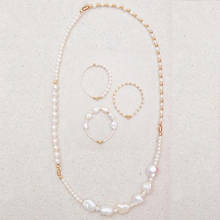 Pulsera de perlas naturales de agua dulce para mujer, joyería de estilo bohemio, joyería Grande y Pequeña, joyería exquisita 2024 - compra barato