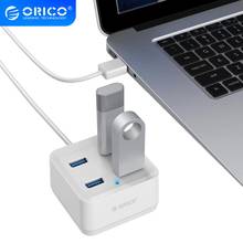 4-Портовый Концентратор ORICO USB 3,0 с 3,3 футами, 3 кабеля USB/Специальный для настольного компьютера (ORICO DH4U-U3-BK) 2024 - купить недорого