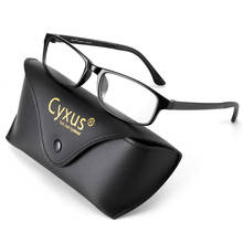 Cyxus azul luz bloqueando óculos de computador tr90 retângulo anti olho eyestrain lentes claras para mulheres masculinas unissex eyewear 8327 2024 - compre barato