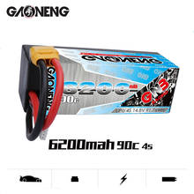 Gaoneng-Paquete de batería LiPo con conectores XT90, caja dura, GNB, 6200MAH, 4S, 14,8 V, 90C, enchufe en T, para coche de control remoto 2024 - compra barato
