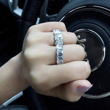 Женское кольцо из серебра 925 пробы, с бриллиантами 2024 - купить недорого