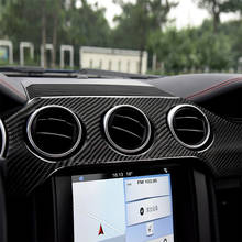 Carbon Fiber Interior Decoration Dashboard Panel Cover Trim for Ford Mustang Car Stylish Decal Stickers Accessories Brand New 2024 - buy cheap