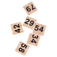 100 pieces eco-friendly Wooden Puzzle Numbers Tiles 1-100 Black Education Cube 2024 - buy cheap