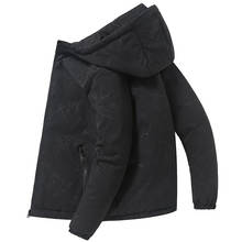 Jaqueta masculina de marca, casaco quente e grosso de inverno tamanho 6xl 7xg 8xg, roupa masculina acolchoada preta, 2020 2024 - compre barato