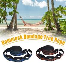 2pcs/set  hammock strap high-strength load-bearing polyester 5-ring outdoor hammock tree strap black bartacking hammock rope 2024 - buy cheap