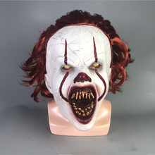 The eyes will shine Clown Latex Mask Halloween Cosplay Props costume party Horror Clown Joker Mask Stephen King's Mask Pennywise 2024 - buy cheap