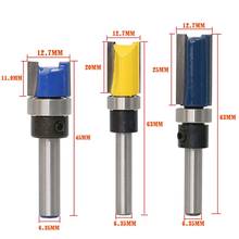 3PC 6.35mm Shank Template Trim Hinge Mortising Router Bit Straight end mill trimmer cleaning flush trim Tenon Cutter 2024 - buy cheap